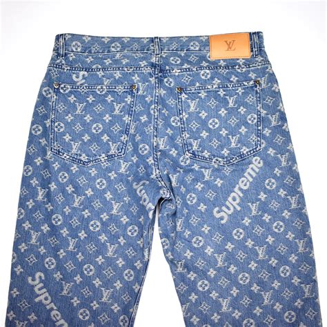 louis vuitton supreme monogram fake jeans|supreme x louis vuitton clothing.